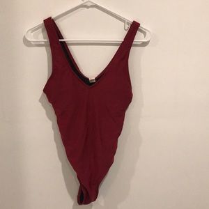 RED ONE PIECE BATHING SUIT